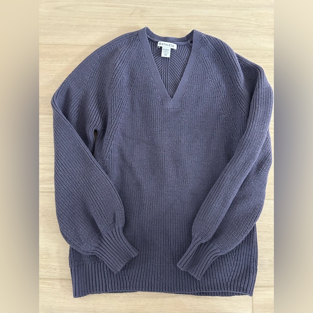 Athleta Oversized V-Neck Hanover Sweater